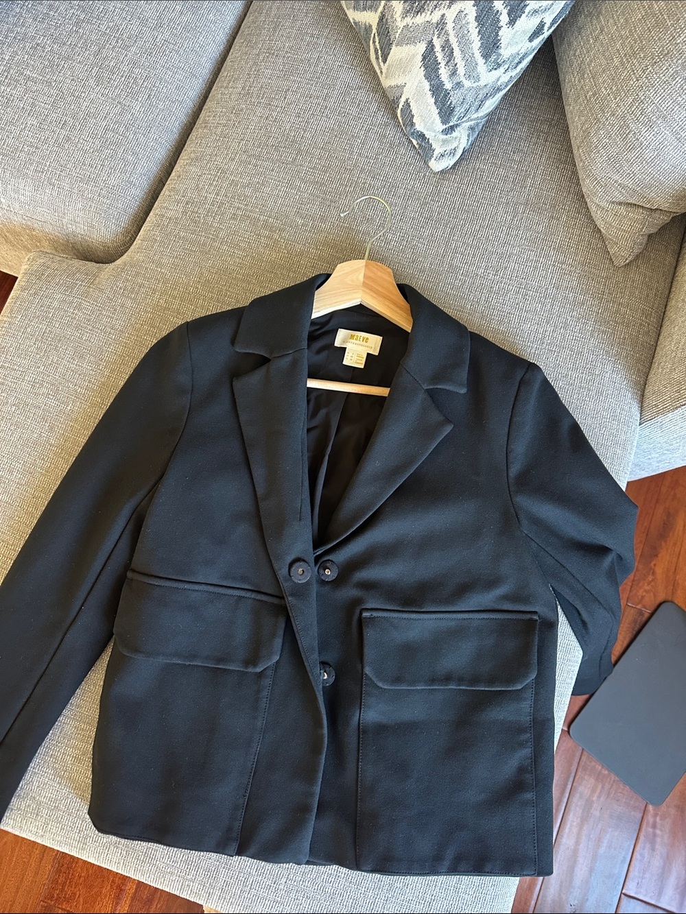 Anthropologie Black Tailored Blazer Jacket